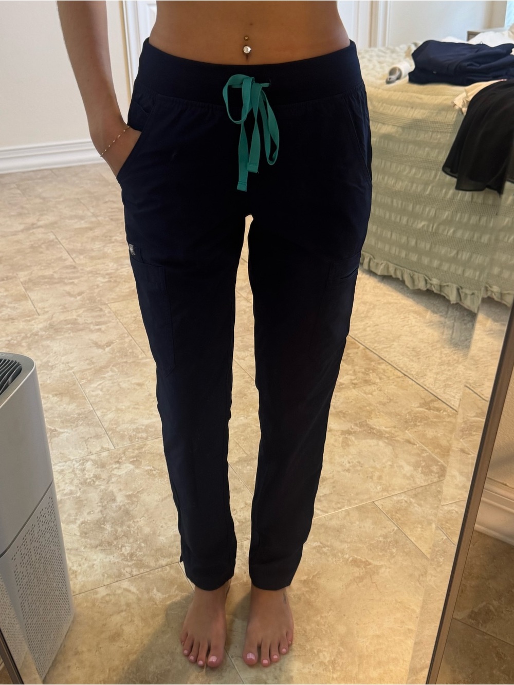 FIGS slim fit leg, double lined scrub pants
